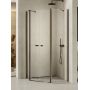 Kabina prysznicowa 100x80 cm grafitowy szczotkowany/szkło przezroczyste K1713 New Trendy New Soleo Gunmetal Brushed zdj.1