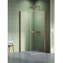 Kabina prysznicowa 80x80 cm kwadratowa miedź szczotkowany/szkło przezroczyste K2011 New Trendy New Soleo Copper Brushed zdj.1