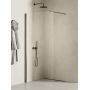 Ścianka prysznicowa walk-in 120 cm grafitowy szczotkowany/szkło przezroczyste K2264WP New Trendy New Soleo Gunmetal Brushed zdj.1