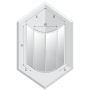 Kabina prysznicowa 80x80 cm półokrągła biały mat/szkło przezroczyste K3560 New Trendy Prime zdj.2