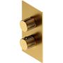 Bateria wannowo-prysznicowa podtynkowa termostatyczna złota CT8036GLB Omnires Contour zdj.1