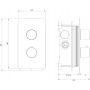 Bateria wannowo-prysznicowa podtynkowa termostatyczna złota CT8036GLB Omnires Contour zdj.2