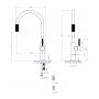Bateria kuchenna do filtra wody stojąca miedź SW9057ORB Omnires Switch zdj.2