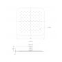 Deszczownica 25x25 cm kwadratowa chrom WGU225CR Omnires Ultra Slimline zdj.2
