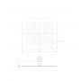 Deszczownica 30x30 cm kwadratowa chrom WGU230CR Omnires Ultra Slimline zdj.2