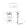 Stelaż podtynkowy z przyciskiem spłukującym do miski wc wiszącej STFWCECO1MRCP Omnires Eco Flush Set Strongframe + Minimal zdj.2