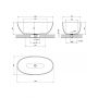 Wanna wolnostojąca 148x75 cm owalna SHELL148WWWS Omnires Shell M+ zdj.2