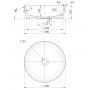 Umywalka 38x38 cm okrągła nablatowa biała BARIUNBP Omnires Bari M+ zdj.2