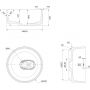 Umywalka 42x42 cm okrągła nablatowa biała CADENCER420BP Omnires Cadence M+ zdj.2