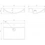Umywalka 60x46 cm prostokątna nablatowa biała NAXOS600BP Omnires M+ zdj.2