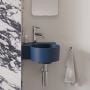 Umywalka 33x34 cm narożna ścienna-nablatowa niebieska OVO335UWLMB Omnires Ovo M+ zdj.6