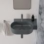 Umywalka 55x38 cm owalna nablatowa szary/kamień OVO555UWPAG Omnires Ovo M+ zdj.6