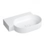 Umywalka 64x44 cm narożna ścienna-nablatowa biała OVO645UWLBM Omnires Ovo M+ zdj.1