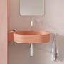 Umywalka 64x44 cm narożna ścienna-nablatowa różowa OVO645UWLCO Omnires Ovo M+ zdj.5