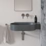 Umywalka 64x44 cm narożna ścienna-nablatowa szary/kamień OVO645UWPAG Omnires Ovo M+ zdj.5
