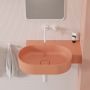Umywalka 64x44 cm narożna ścienna-nablatowa różowa OVO645UWPCO Omnires Ovo M+ zdj.6