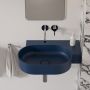 Umywalka 64x44 cm narożna ścienna-nablatowa niebieska OVO645UWPMB Omnires Ovo M+ zdj.5