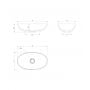 Umywalka 60x35 cm owalna nablatowa SHELLUNAG Omnires Shell M+ zdj.2