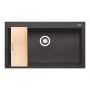 Zlewozmywak granitowy 86x50 cm czarny D070229701WD Pyramis Istros zdj.1