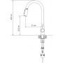 Bateria kuchenna do filtra wody stojąca stal 52140BS Quadron Cindy zdj.2