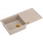 Zlewozmywak GraniteQ 100x50 cm beżowy HCQE10050U2PVDC1P2O Quadron Evan zdj.1