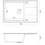 Zlewozmywak GraniteQ 86x50 cm beżowy HCQE58650U2PVDC1P2O Quadron Evan zdj.2