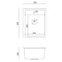 Zlewozmywak GraniteQ 50x39 cm HCQJ3950CZK Quadron Johnny zdj.2