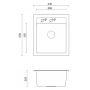 Zlewozmywak GraniteQ 50x43 cm HCQJ4350BEZK Quadron Johnny zdj.3