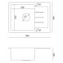 Zlewozmywak GraniteQ 60x44 cm HCQJ6044SZK Quadron Johnny zdj.3