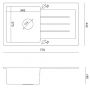 Zlewozmywak GraniteQ 77x44 cm HCQJ7744SZK Quadron Johnny zdj.3