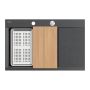 Zlewozmywak granitowy 78x50 cm czarny HCQJ7850U8BSP2O Quadron Josh zdj.1