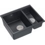 Quadron Logan 150 zlewozmywak 55x46 cm Graniteq czarny/stalowy HCQL5646U8-BS_U zdj.3