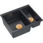 Zlewozmywak GraniteQ 55x46 cm czarny-szary/grafitowy/onyx HCQL5646U8C1U Quadron Logan zdj.3