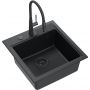 Zlewozmywak z baterią czarny/czarny HCQP5052BLMPC3922505BLM Quadron Peter zdj.1