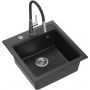 Zlewozmywak z baterią czarny/stal HCQP5052CZK3922505BSBL Quadron Peter zdj.1