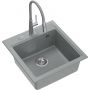 Zlewozmywak z baterią szary/stal HCQP5052SZK3922505BSGR Quadron Peter zdj.1