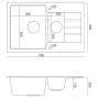 Zlewozmywak GraniteQ 78x50 cm HCQP57850BIK Quadron Peter zdj.2