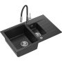 Zlewozmywak z baterią czarny/stal HCQP57850CZK3922505BSBL Quadron Peter zdj.1