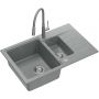 Zlewozmywak z baterią szary/stal HCQP57850SZK3922505BSGR Quadron Peter zdj.1