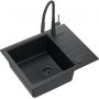 Zlewozmywak z baterią czarny/czarny HCQP6250BLMPC3922505BLM Quadron Peter zdj.1