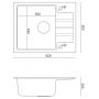 Zlewozmywak z baterią czarny/czarny HCQP6250CZK3323503PVDC1 Quadron Peter zdj.2