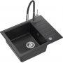 Zlewozmywak z baterią czarny/stal HCQP6250CZK3922505BSBL Quadron Peter zdj.1
