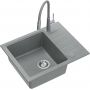 Zlewozmywak z baterią szary/stal HCQP6250SZK3922505BSGR Quadron Peter zdj.1