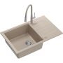 Zlewozmywak z baterią beżowy/stal HCQP7850BEZK3922505BSBE Quadron Peter zdj.1