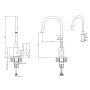 Zlewozmywak z baterią czarny/czarny HCQP7850CZK3323503PVDC1 Quadron Peter zdj.3