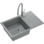 Zlewozmywak z baterią szary/stal HCQP7850SZK3922505BSGR Quadron Peter zdj.1