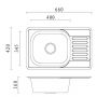 Zlewozmywak z baterią stal/stal HD111LEN66423623500BS Quadron Eddie 111 zdj.2