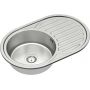 Zlewozmywak stalowy z syfonem 77x50 cm HD211SAT7750 Quadron Tom 211 zdj.3