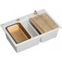 Zlewozmywak GraniteQ 76x50 cm biały HQC7650U1PVDC1 Quadron Marc 120 zdj.1