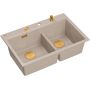 Zlewozmywak GraniteQ 76x50 cm beżowy HQC7650U2PVDC1 Quadron Marc 120 zdj.1